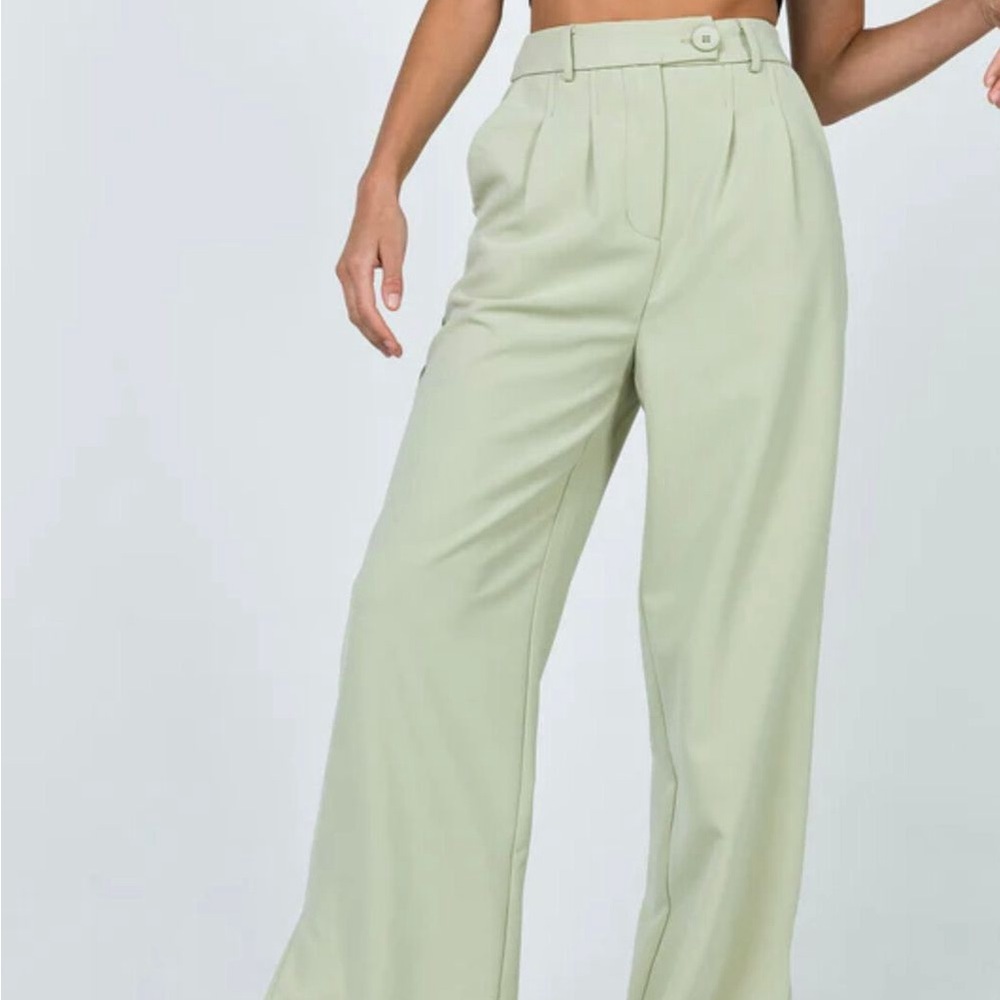 princess polly astrid sage green pants/trousers